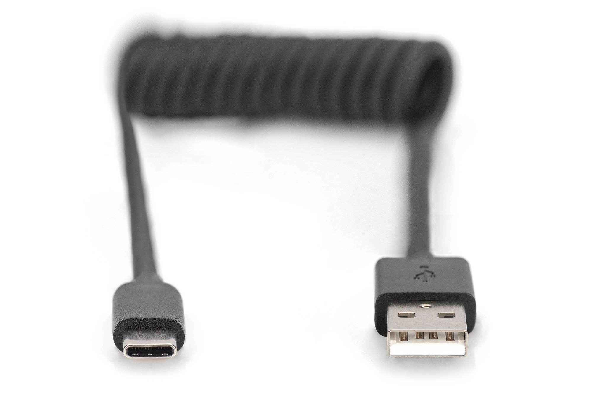 USB-A - USB-C spiraalkabel, 1m - Afbeelding 2