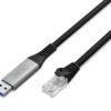 USB-A - RJ45 Ethernetkabel, 1Gbit/s, 10m