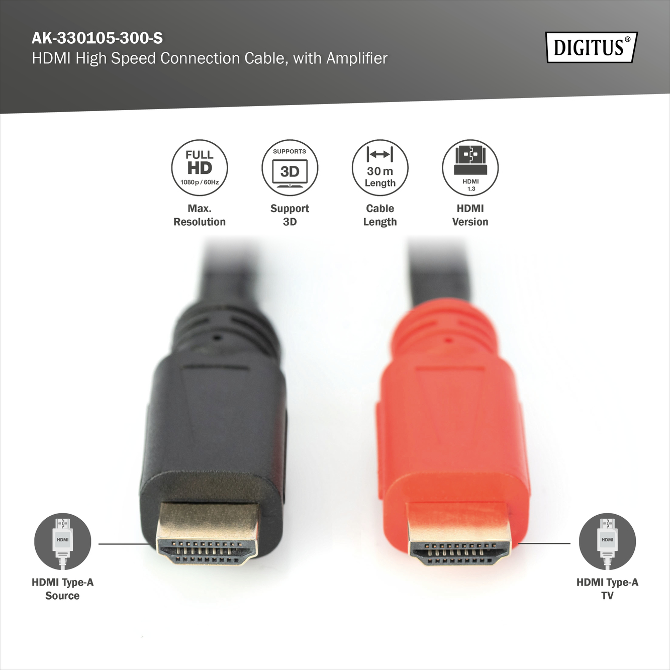 HDMI High Speed verbindingskabel, met versterker - Afbeelding 4