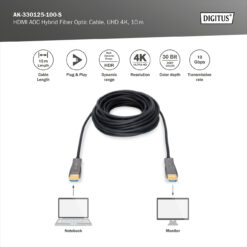 HDMI AOC hybride glasvezelkabel, UHD 4K, 10 m - Afbeelding 5