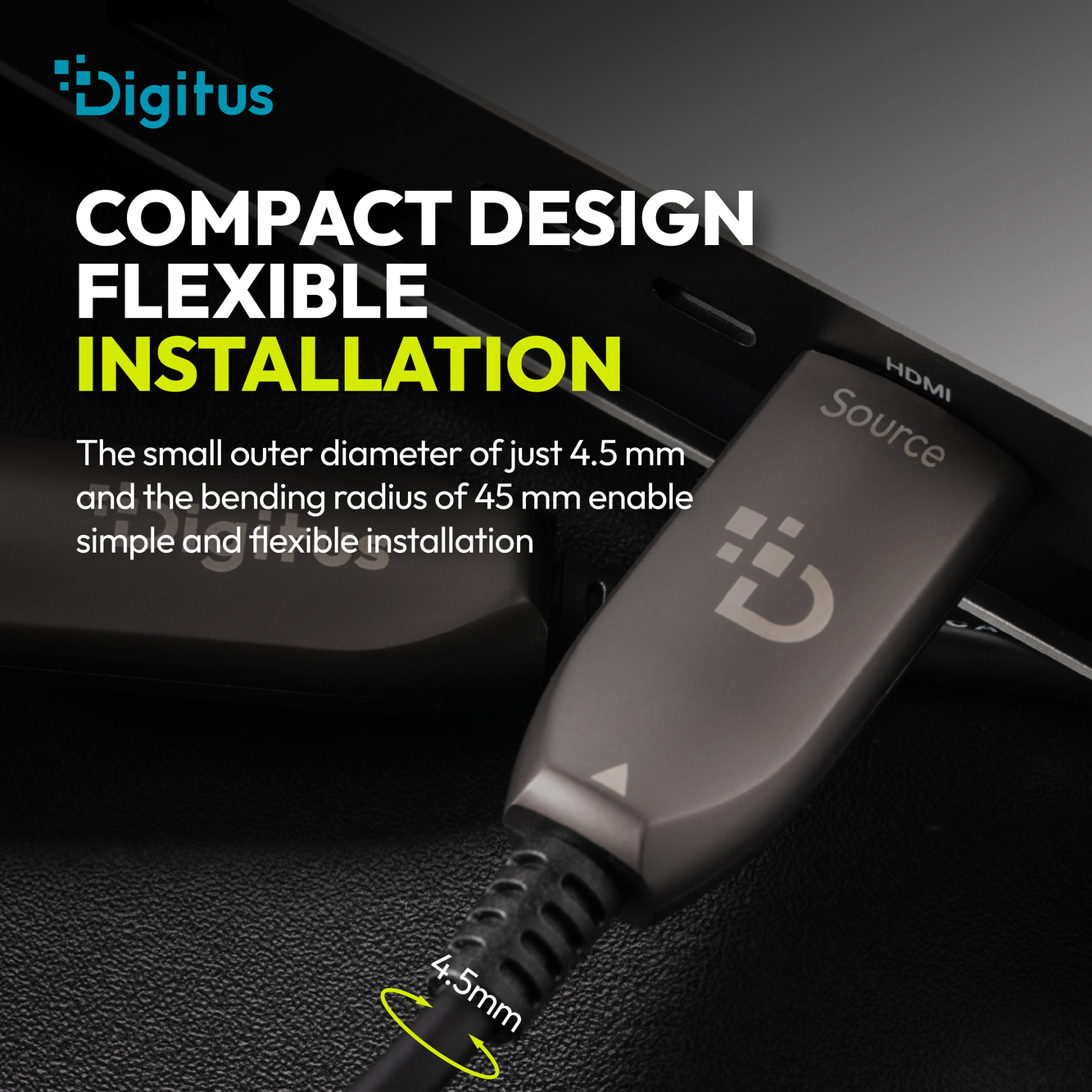 HDMI AOC hybride glasvezelkabel, UHD 8K, 100 m - Afbeelding 7