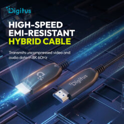 HDMI AOC hybride glasvezelkabel, UHD 8K, 70 m - Afbeelding 3
