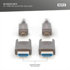 4 K - HDMI AOC hybride glasvezelkabel met 15m afneembare connector - Afbeelding 6