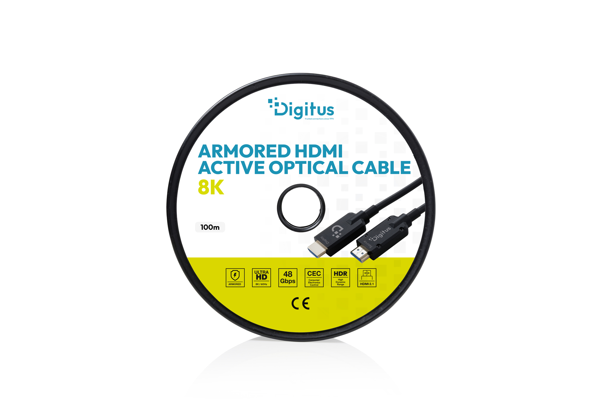 HDMI AOC glasvezelkabel gepantserd, UHD 8K, 100 m - Afbeelding 6