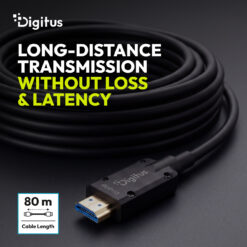 HDMI AOC glasvezelkabel gepantserd, UHD 8K, 80 m - Afbeelding 4