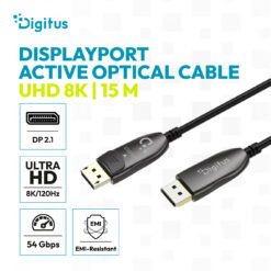 DisplayPort AOC hybride glasvezelkabel, UHD 8K, 15 m - Afbeelding 5