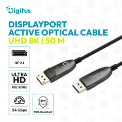 DisplayPort AOC hybride glasvezelkabel, UHD 8K, 50 m - Afbeelding 5