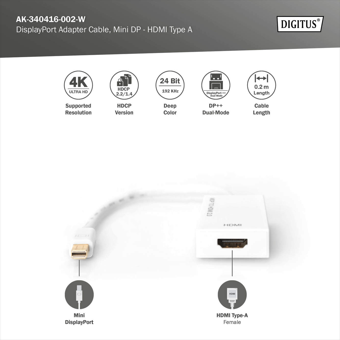 Actieve Mini DisplayPort naar HDMI-verloopkabel - Afbeelding 6