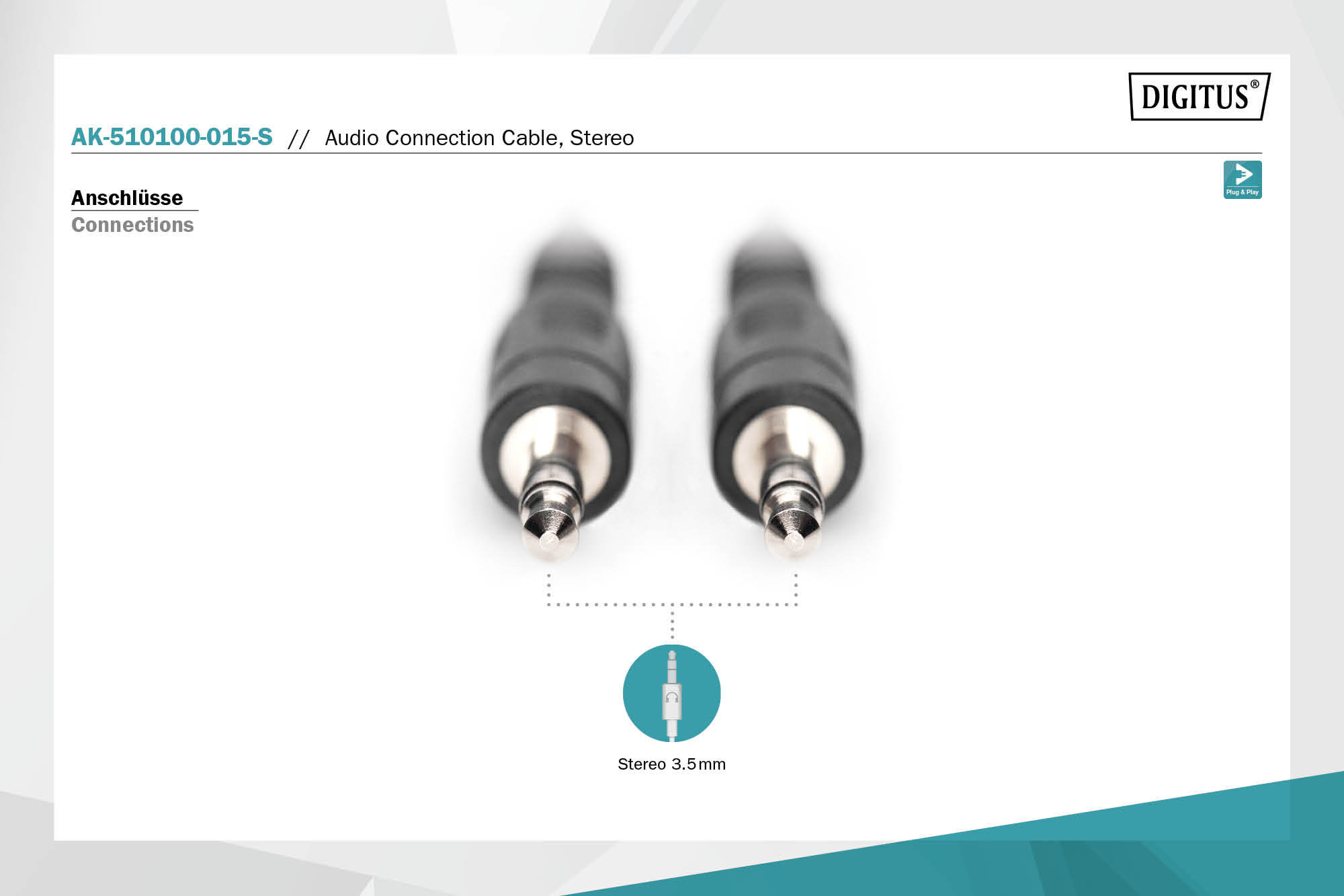Audio-aansluitkabel, stereo - Afbeelding 5