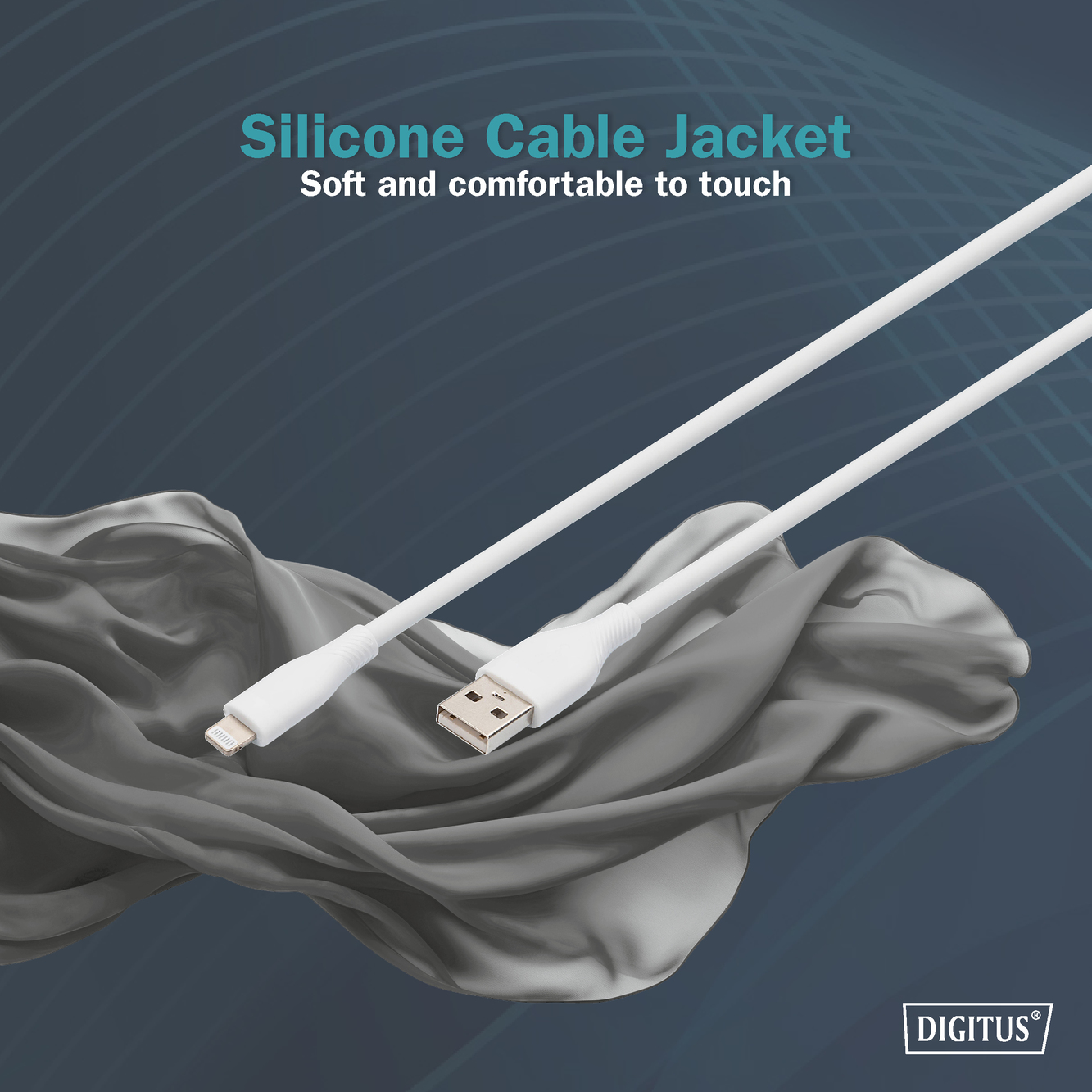 Lightning siliconen aansluitkabel, USB-A - Lightning 0,5m, wit - Afbeelding 6
