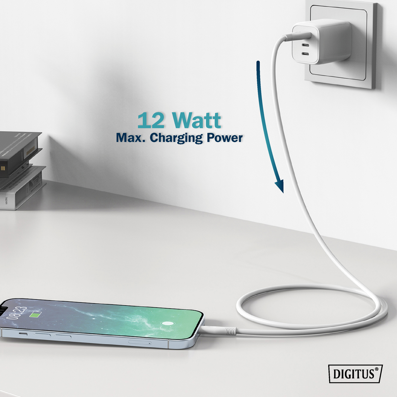 Lightning siliconen aansluitkabel, USB-A - Lightning 1m, wit - Afbeelding 5