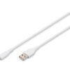 Lightning siliconen aansluitkabel, USB-A - Lightning 1m, wit
