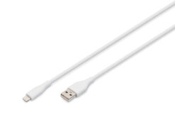 Lightning siliconen aansluitkabel, USB-A - Lightning 1m, wit