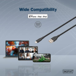 Lightning siliconen aansluitkabel, USB-A - Lightning 2m, zwart - Afbeelding 5