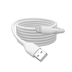 Lightning siliconen aansluitkabel, USB-A - Lightning 2m, wit - Afbeelding 3