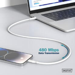 Lightning siliconen aansluitkabel, USB-A - Lightning 2m, wit - Afbeelding 5