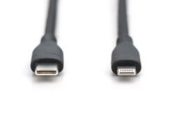 Alternative view of Lightning siliconen aansluitkabel, USB-C - Lightning, 1m, zwart