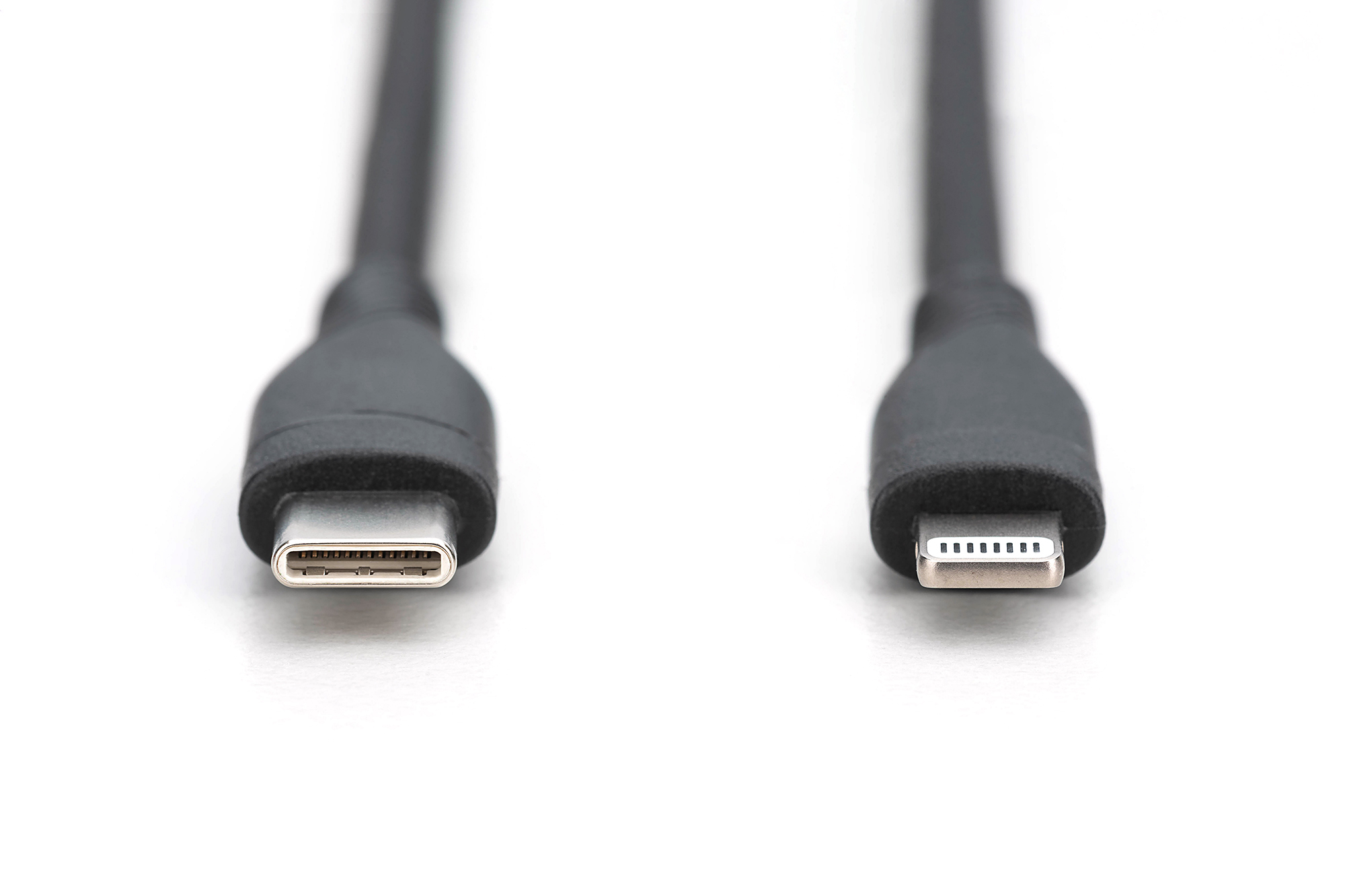 Lightning siliconen aansluitkabel, USB-C - Lightning, 1m, zwart - Afbeelding 2