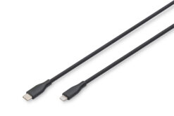 Lightning siliconen aansluitkabel, USB-C - Lightning, 1m, zwart