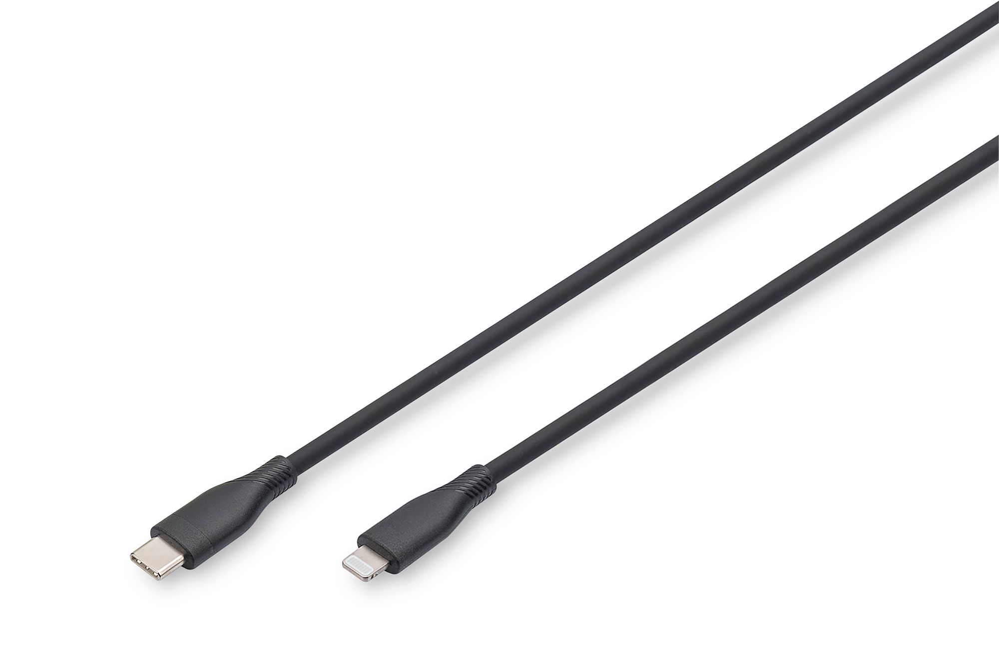 Lightning siliconen aansluitkabel, USB-C - Lightning, 1m, zwart