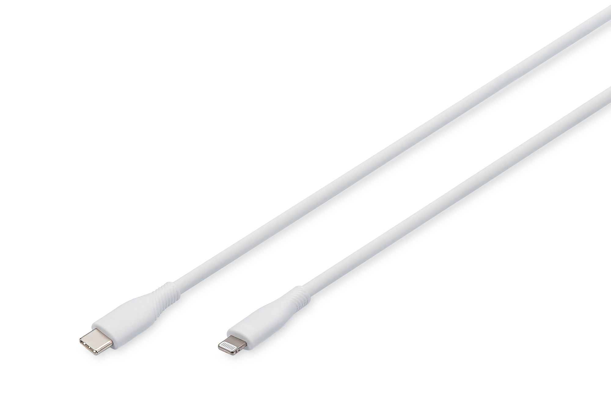 Lightning siliconen aansluitkabel, USB-C - Lightning, 2m, wit