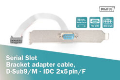 Seriële Poortbeugel adapterkabel, D-Sub9/M - IDC 2x5-polig/V - Afbeelding 3