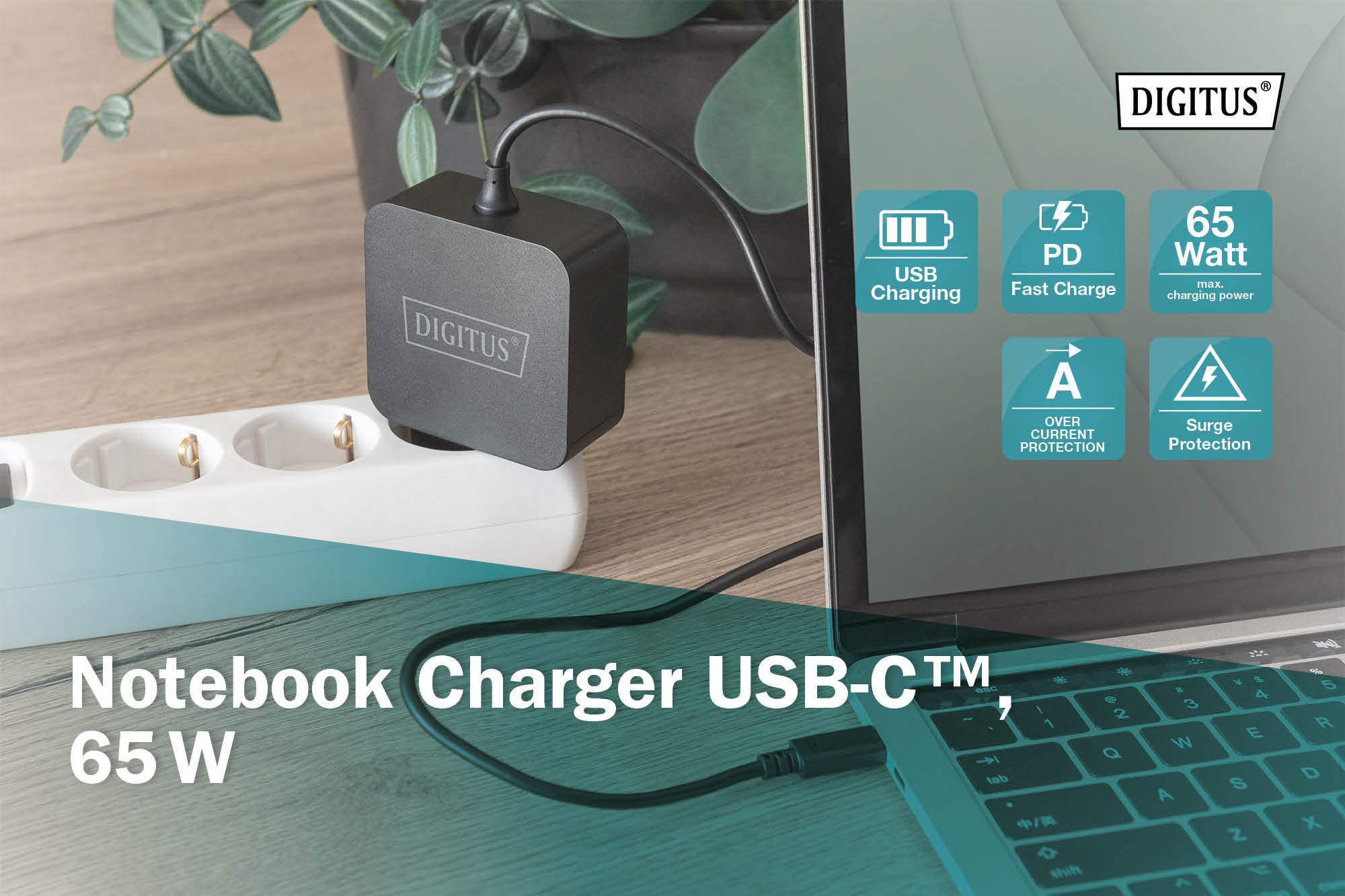 Notebooklader USB-C, 65W - Afbeelding 5