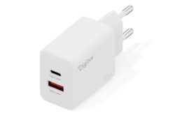 USB GaN-oplader 30 W, 1x USB-C, 1x USB-A