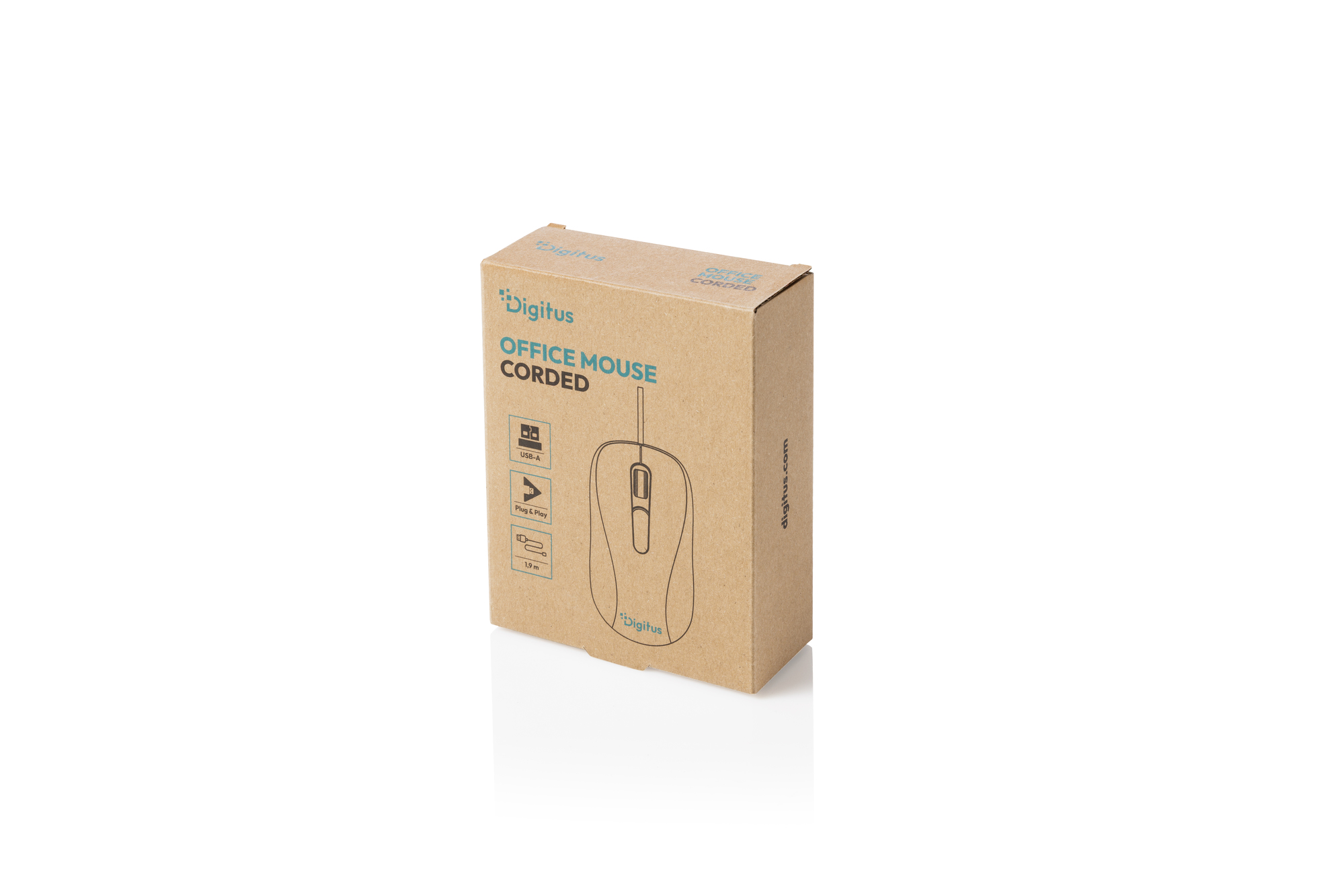 CM10, bedrade muis met 3 knoppen, met scrollwiel, kabellengte 1,9 m, 1000 DPI - Afbeelding 3
