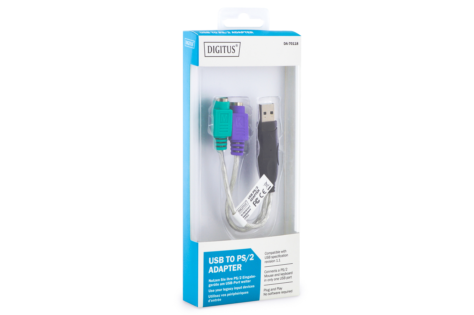 DIGITUS® USB - PS/2 adapter - Afbeelding 2