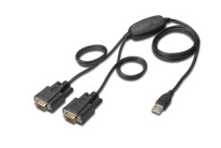 USB 2.0 voor 2x RS232-kabel