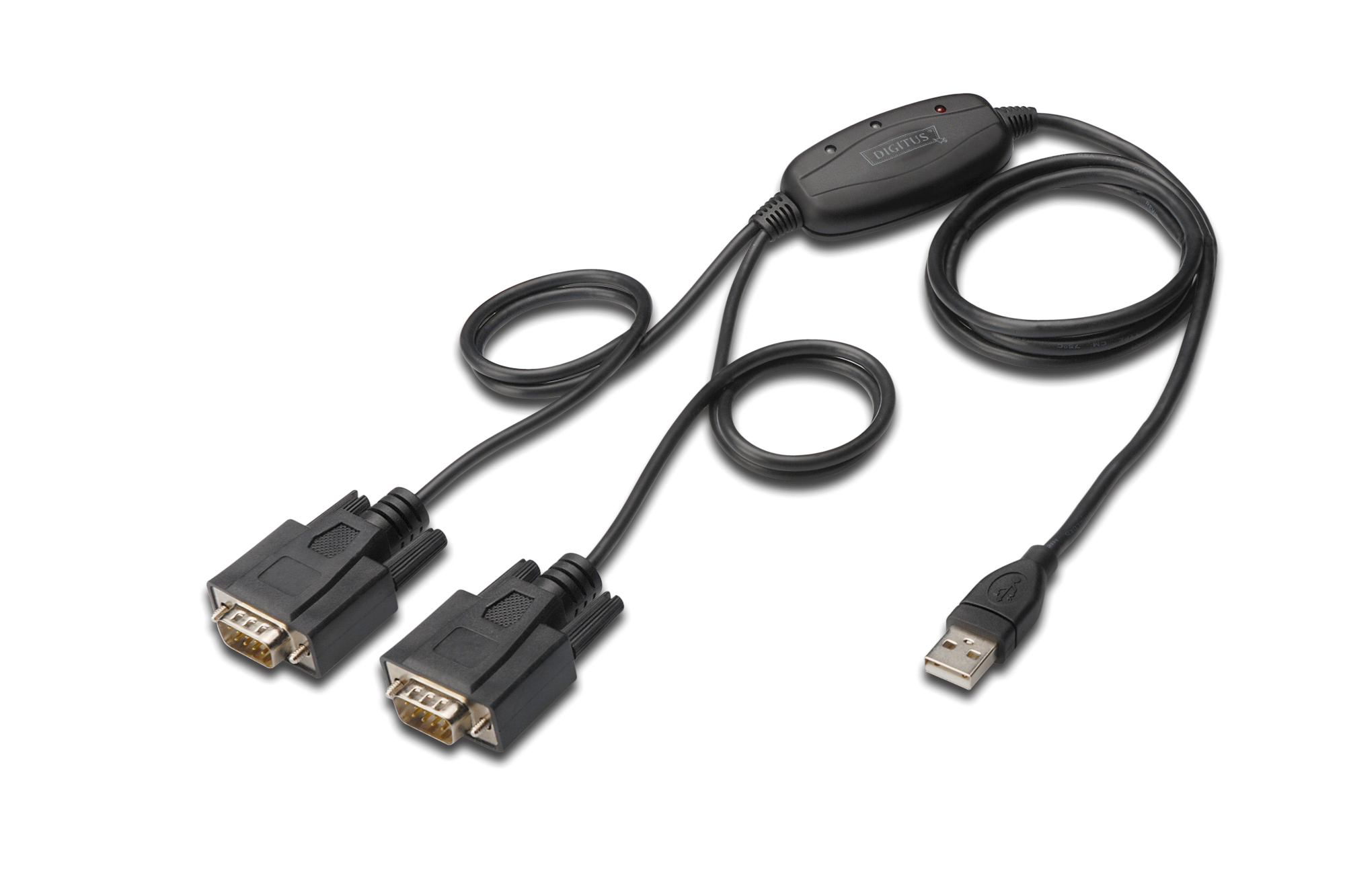 USB 2.0 voor 2x RS232-kabel