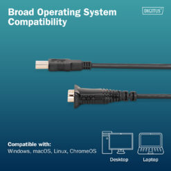 USB 2.0 naar RS232-adapterkabel, 1,8 m, geïntegreerde FTDI FT232RNL-chipset - Afbeelding 7