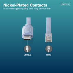 USB 2.0 naar RJ45 console-adapterkabel, FTDI chipset, 180 cm - Afbeelding 6