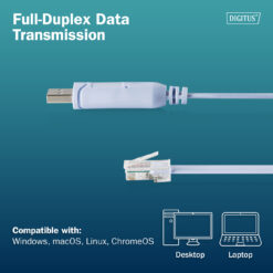 USB 2.0 naar RJ45 console-adapterkabel, FTDI chipset, 180 cm - Afbeelding 7