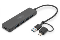 USB 3.0 hub 4-poorts, Slim Line