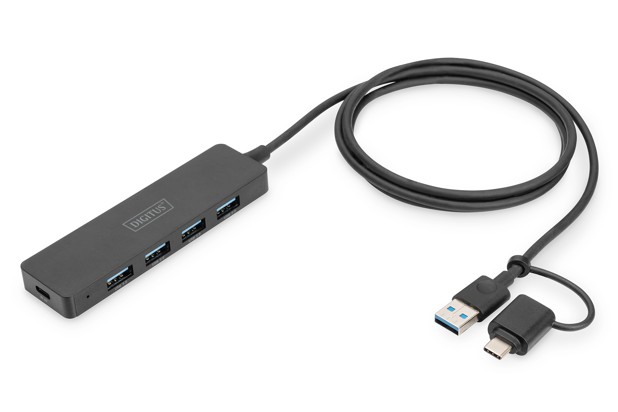 USB 3.0 hub 4-poorts, Slim Line