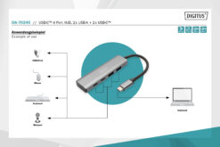 USB-C 4 Port HUB, 2x USB-A + 2x USB-C - Afbeelding 7