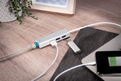 USB 3.0 hub met 3 poorten en Gigabit LAN-adapter - Afbeelding 5
