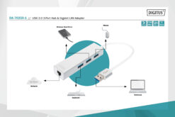 USB 3.0 hub met 3 poorten en Gigabit LAN-adapter - Afbeelding 8