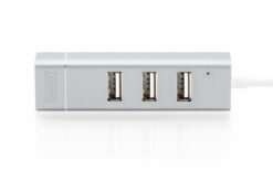 Alternative view of USB 2.0 3-poort hub & Fast Ethernet LAN-adapter met Type-C™-aansluiting
