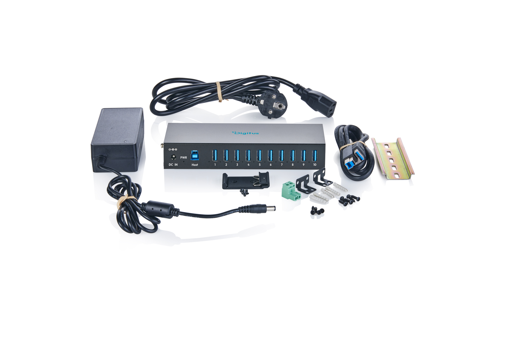 USB 3.2 Gen 1 industriële hub, 10 poorten - Afbeelding 8