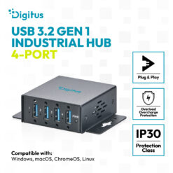 USB 3.2 Gen 1 Compacte industriële hub, 4-poorts - Afbeelding 5