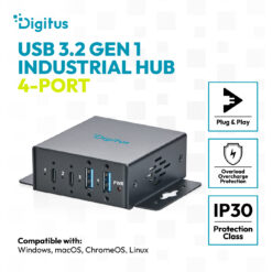 USB 3.2 Gen 1 compacte industriële hub, 4 poorten - Afbeelding 5