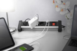 4-voudig kantoor-stekkerdoos met 2x USB-aansluiting - Afbeelding 5