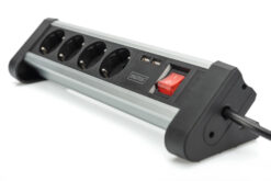 Alternative view of 4-voudig kantoor-stekkerdoos met 2x USB-aansluiting