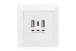 Stopcontact met USB A & USB-C™ poorten, inbouwmontage - Afbeelding 3