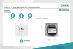 Stopcontact met USB A & USB-C™ poorten, inbouwmontage - Afbeelding 6