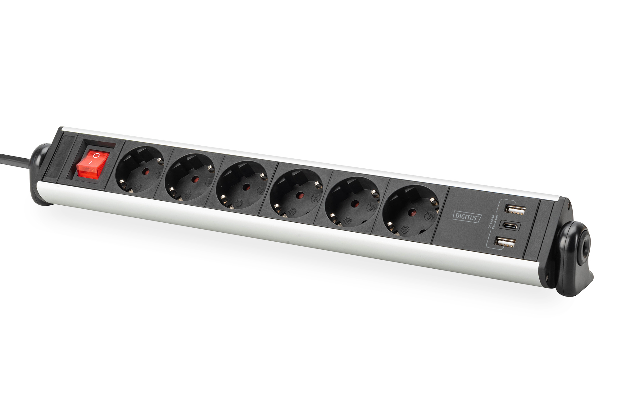 6-voudige Office-stekkerdoos met 3 USB-aansluitingen