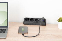 3-voudige stekkerdoos met 2x USB-A en 1x USB-C aansluitingen, zwart - Afbeelding 6